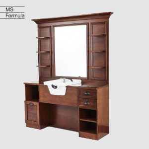 Poste de travail Coiffeur avec vasque Brown JULES