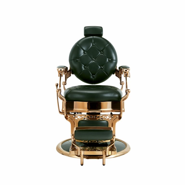 Fauteuil Barber Capitonné Vert Rose Gold KIRK GRS