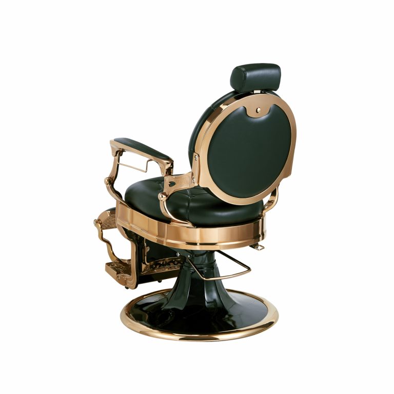 Fauteuil Barber Capitonné Vert Rose Gold KIRK GRS