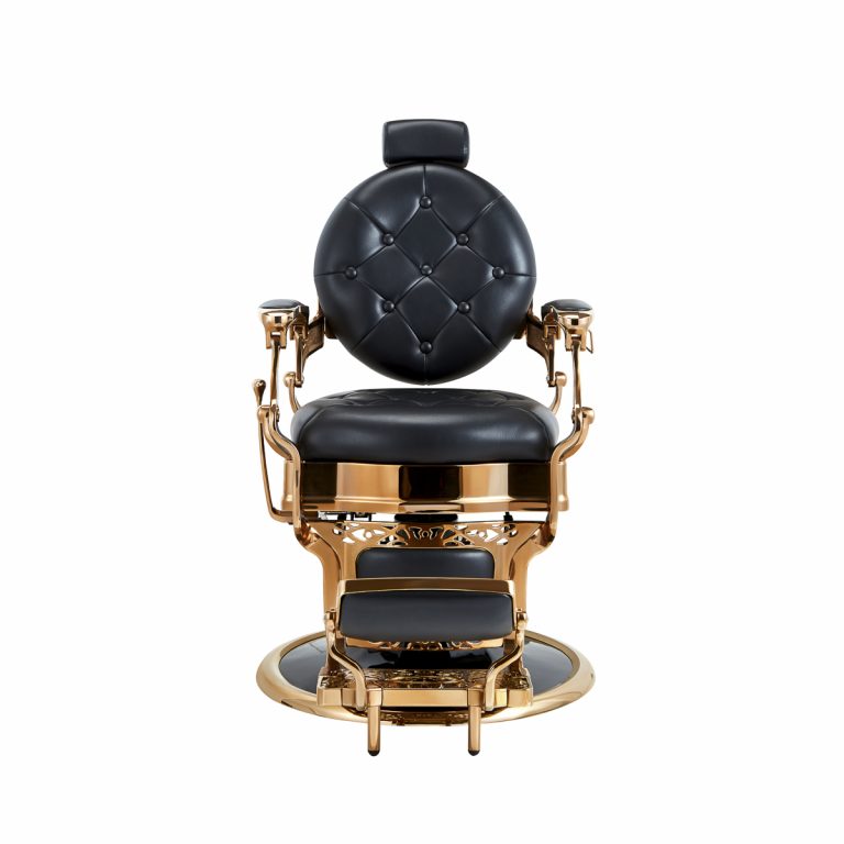 Fauteuil Barber Capitonné Black Rose Gold KIRK RS