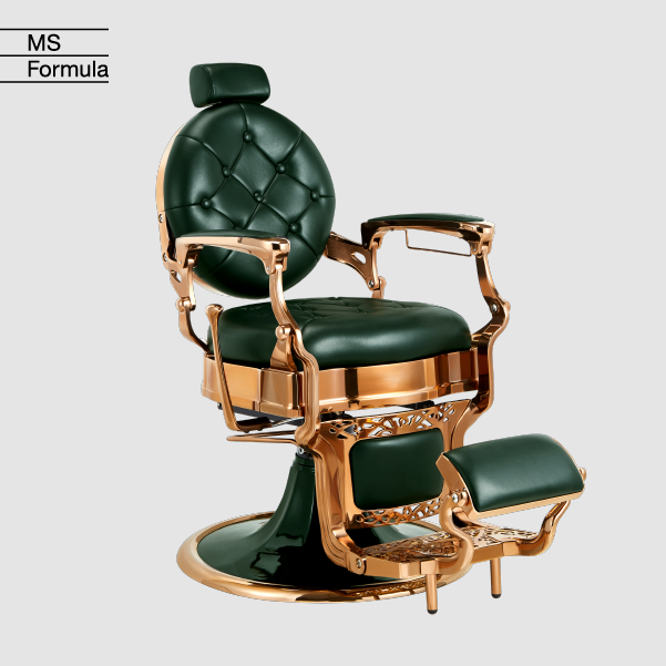Fauteuil Barber Capitonné Vert Rose Gold KIRK GRS