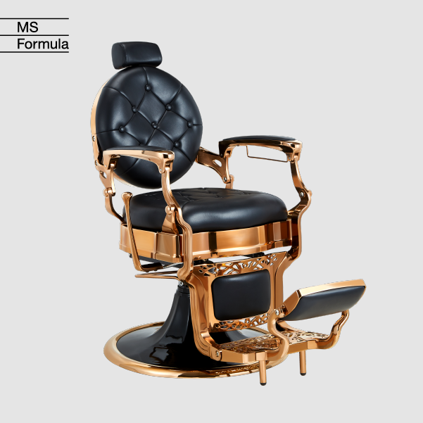Fauteuil Barber Capitonné Black Rose Gold KIRK RS