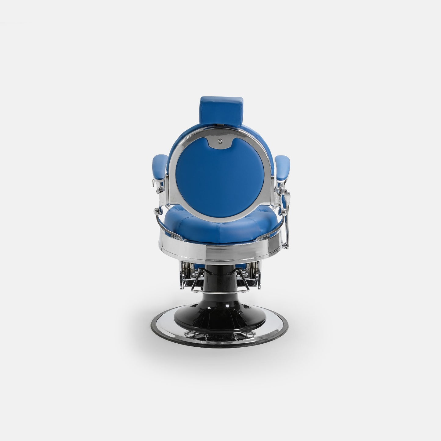 Fauteuil Barber Capitonné Bleu Silver