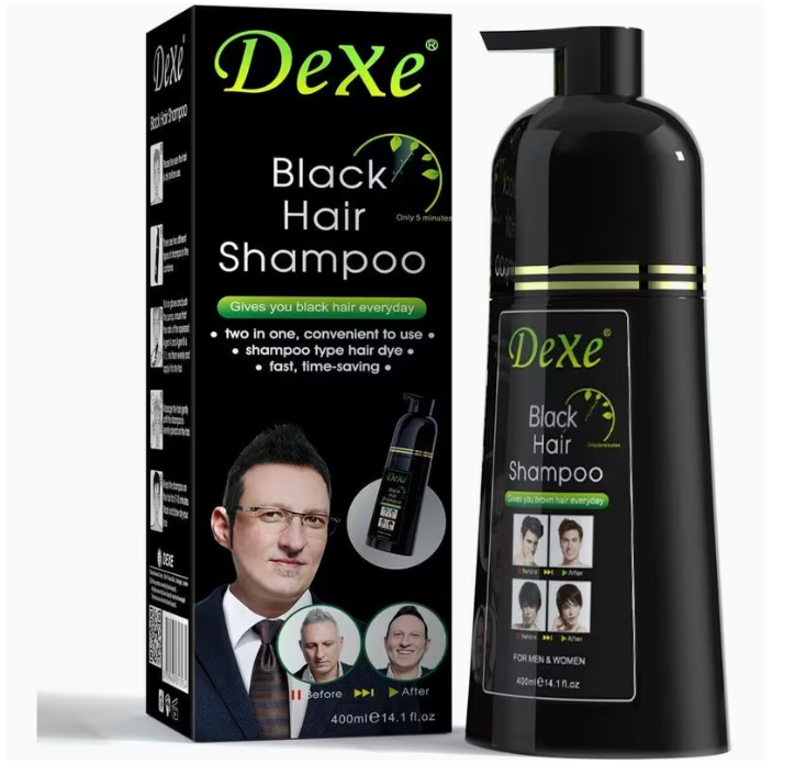 Dexe Shampooing Colorant 3-en-1 – Teinte Brune – 400 ml