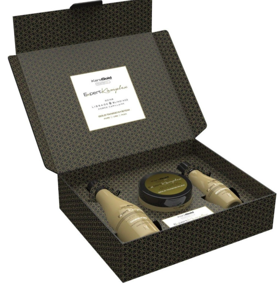 Coffret Luxe Lissage Keragold 2 en 1 – Brésilien + B.otox Kératine & Tanin (670 ml)