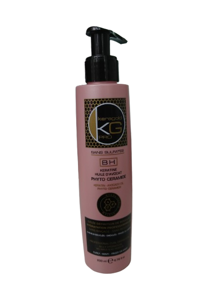 KeraGold Sans Sulfates – Soin réparateur à la Kératine, Huile d’Avocat & Phyto-céramides – 500 ml
