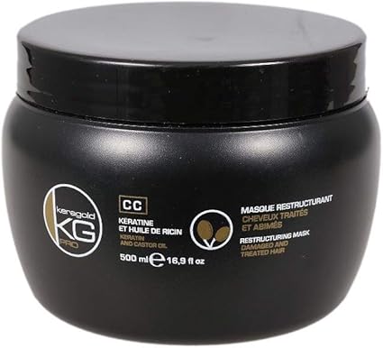 MASQUE KeraGold Sans Sulfate – Kératine & Huile de Ricin | Fortifiant, Anti-Casse & Réparateur Intense 500 ml