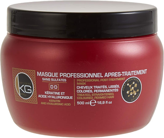 Masque Sans Sulfates KeraGold PRO – Kératine & Acide Hyaluronique | Hydratation & Réparation Intense – 500 ml