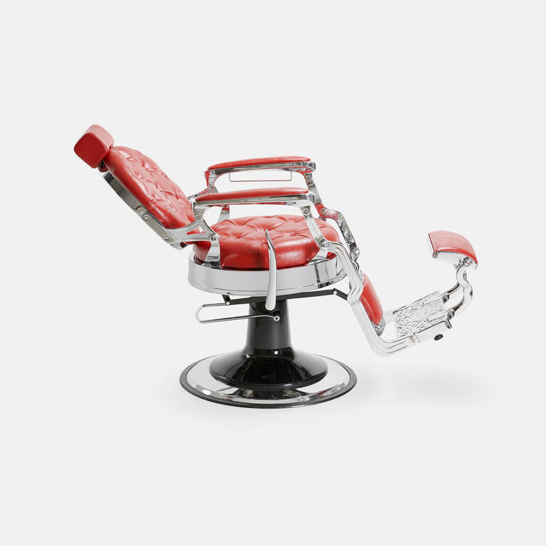FAUTEUIL BARBER MACK SILVER RED