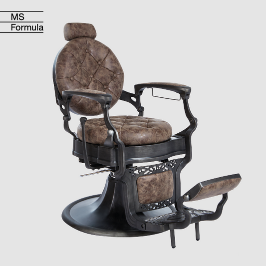 Fauteuil Barber Capitonné Brown CLINT BR