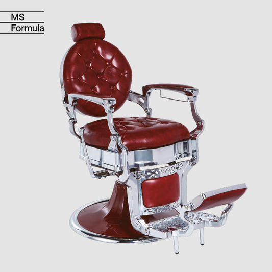 Fauteuil Barber Capitonné Rouge Silver KIRK R