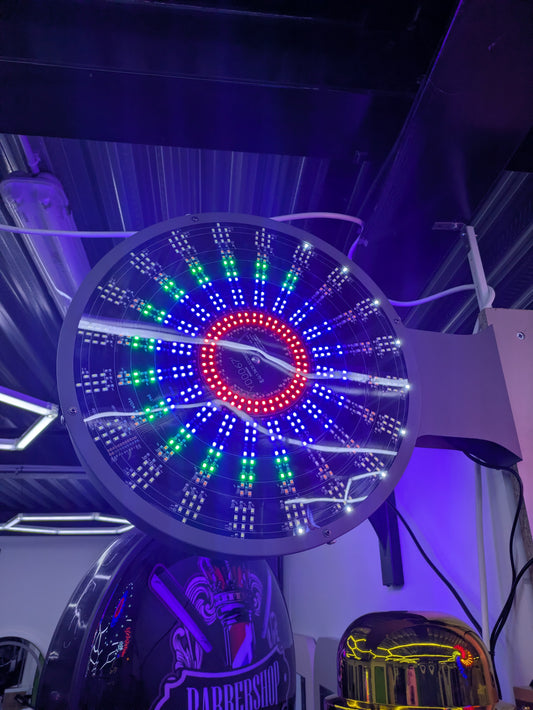 Barber Pole Rond lumière LED ( intérieur )