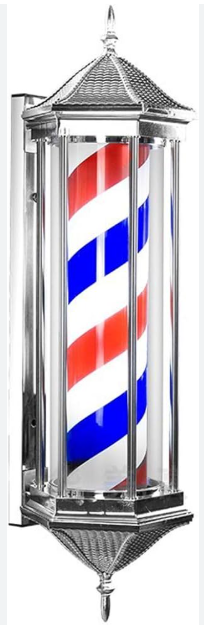 Clignotants Barber Pole LED,LED Barbers Pole,Salon De Coiffure Salon De Coiffure Signe De Coiffure,Éclairage Et Rotation Stripes,Lampe Murale