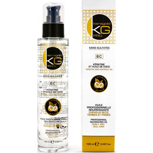 Sérum Nourrissant KERAGOLD – Kératine & Huile de Coco | Réparation, Hydratation & Brillance 100 ml