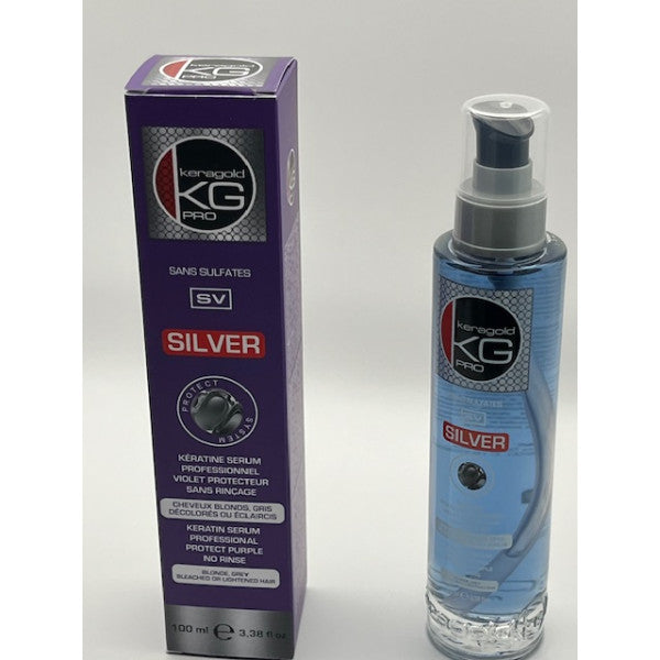 Sérum Silver KeraGold – Neutralisant Anti-Jaune & Brillance pour Cheveux Blonds, Gris ou Blancs