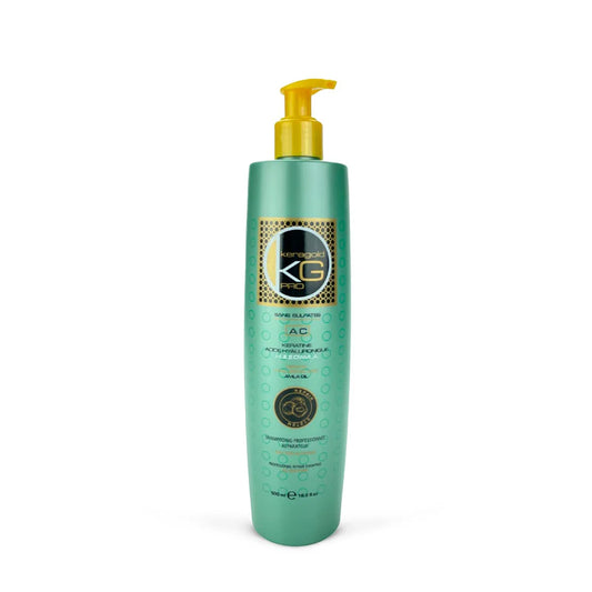 Shampoing Ker Gold PRO Sans Sulfates – Kératine, Acide Hyaluronique & Huile d’Amla | Réparateur Professionnel 500 ml