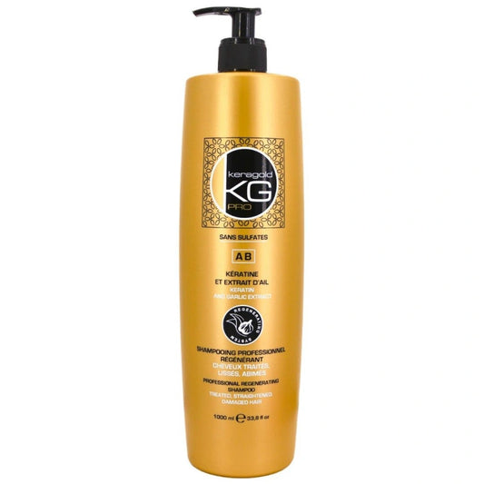 Shampoing KeraGold Kératine & Extrait d’Ail | Anti-Chute, Fortifiant & Réparateur 500ml